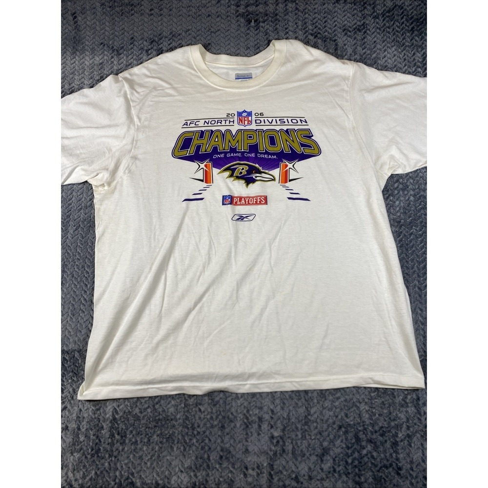 Vintage 2006 AFC North Baltimore Ravens‎ Champions NFL Football Shirt XL